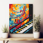 Musical abstraction picture - paint by numbers